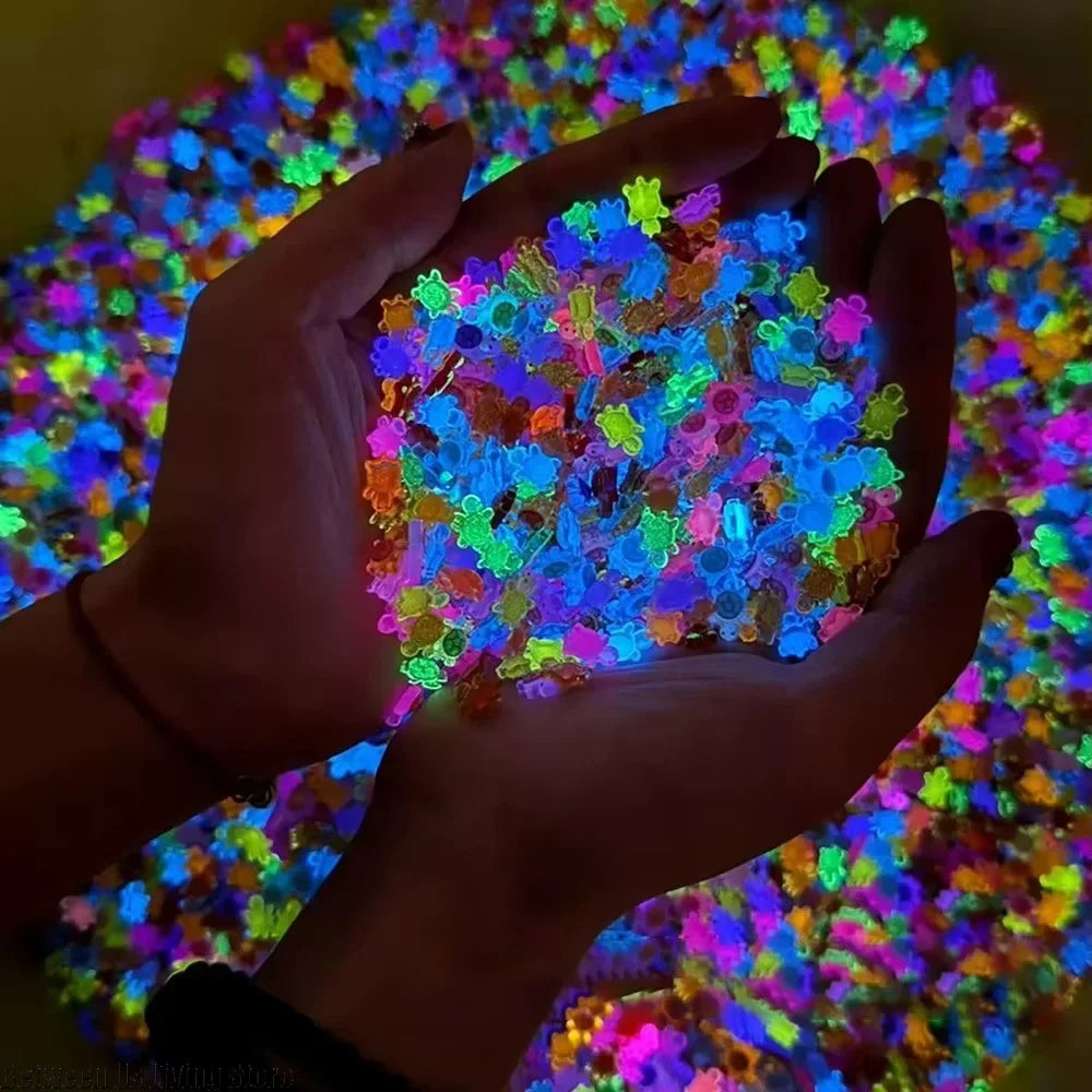 100 Mini Glowing Turtles - Resin Luminescent Figurines for Micro Landscapes & Fairy Garden Decor